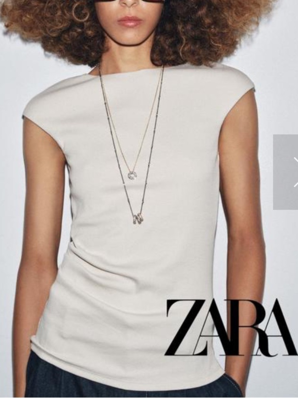 Zara Ivory Ribbed Draped Side Ruched Top